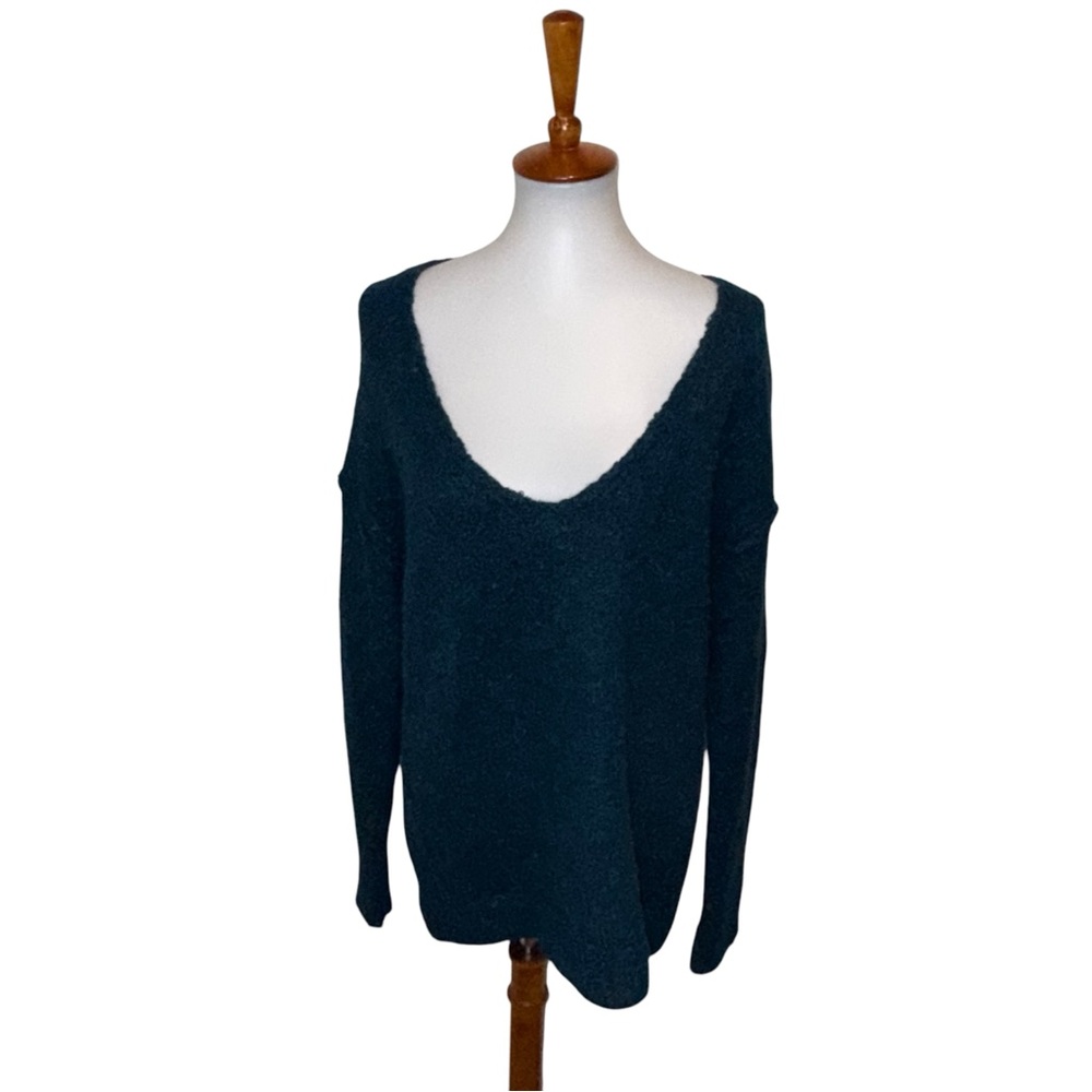 Free People Lofty V Neck Sweater Blue Size XS